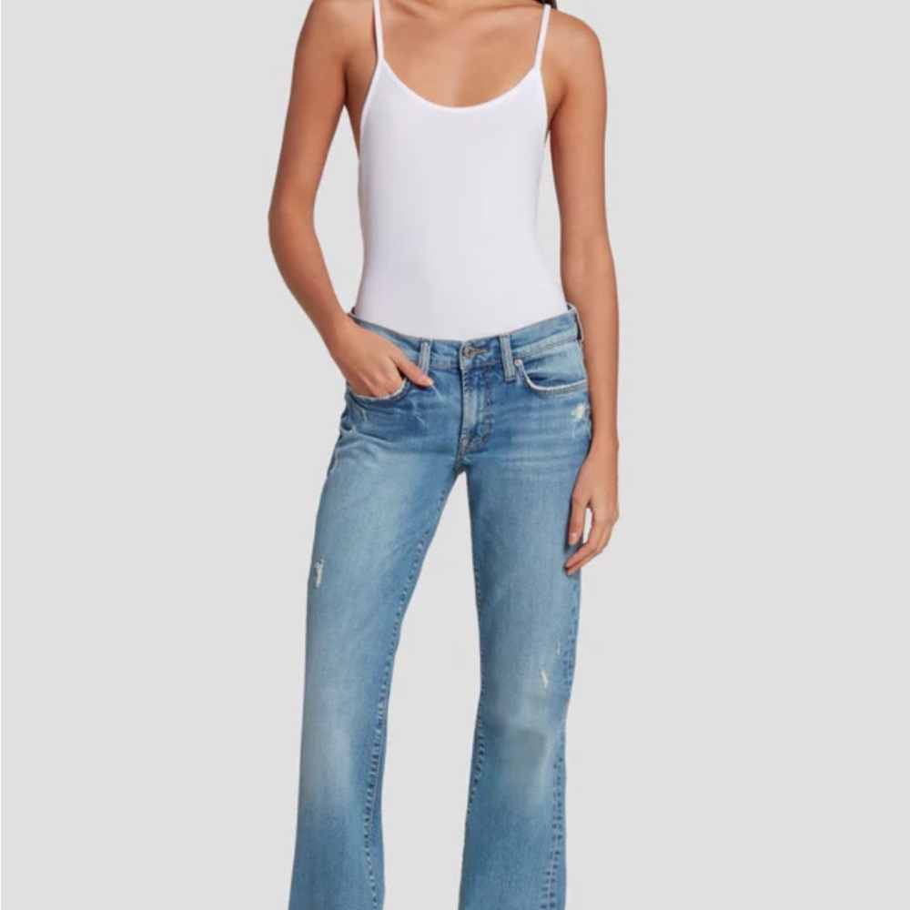 7 for all Mankind vintage original bootcut stretch Women's Blue Jeans 28